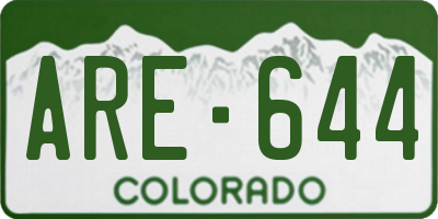 CO license plate ARE644