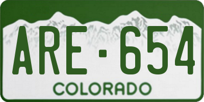 CO license plate ARE654
