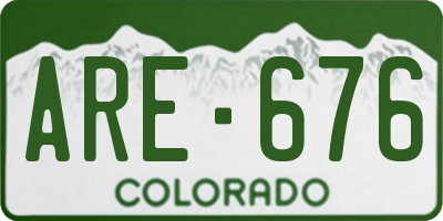 CO license plate ARE676