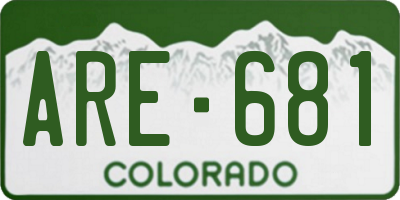 CO license plate ARE681
