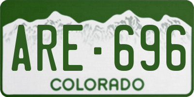 CO license plate ARE696