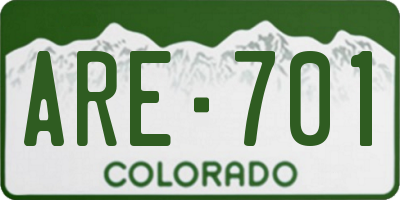CO license plate ARE701