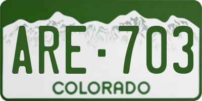 CO license plate ARE703