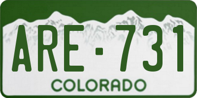CO license plate ARE731