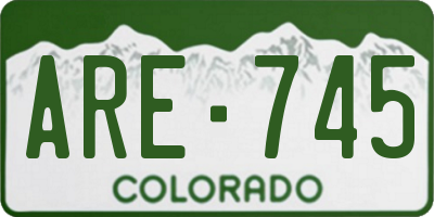 CO license plate ARE745