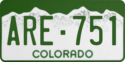 CO license plate ARE751