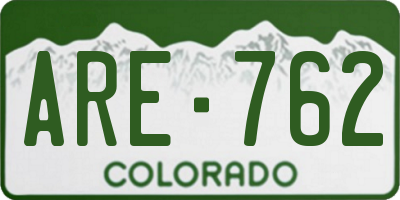 CO license plate ARE762