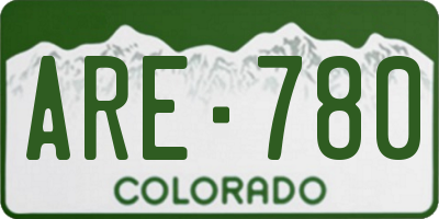 CO license plate ARE780