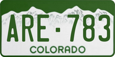 CO license plate ARE783