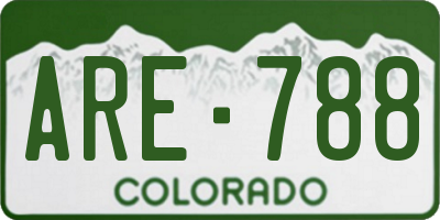 CO license plate ARE788