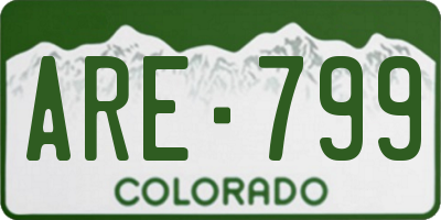 CO license plate ARE799