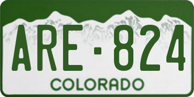 CO license plate ARE824
