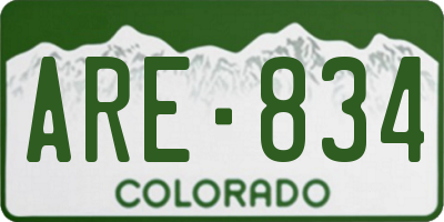 CO license plate ARE834