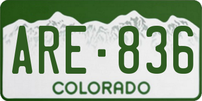 CO license plate ARE836