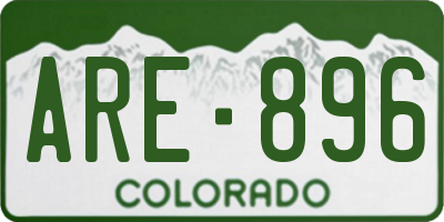 CO license plate ARE896