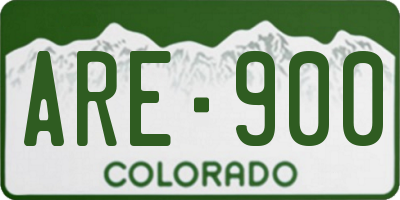 CO license plate ARE900
