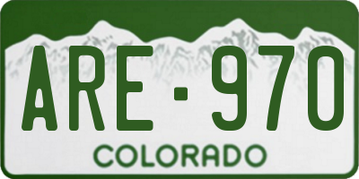 CO license plate ARE970
