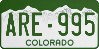 CO license plate ARE995