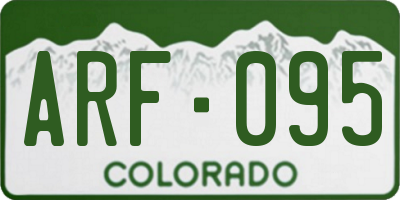 CO license plate ARF095