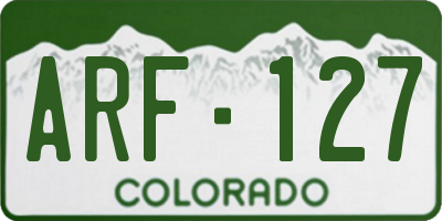 CO license plate ARF127