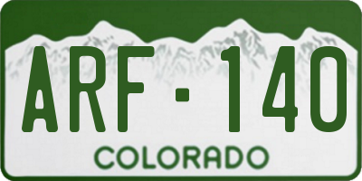 CO license plate ARF140