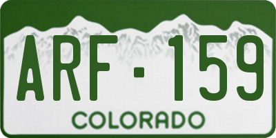 CO license plate ARF159