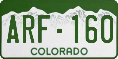 CO license plate ARF160