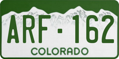 CO license plate ARF162