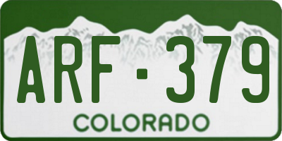 CO license plate ARF379