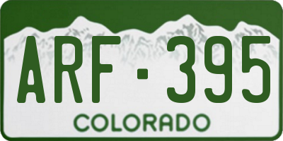CO license plate ARF395