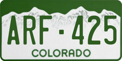CO license plate ARF425