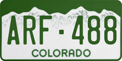 CO license plate ARF488