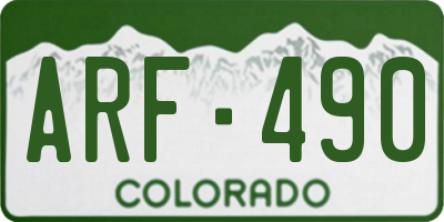 CO license plate ARF490