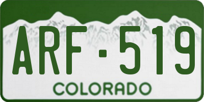 CO license plate ARF519