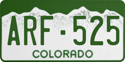 CO license plate ARF525