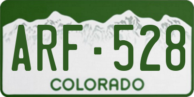 CO license plate ARF528