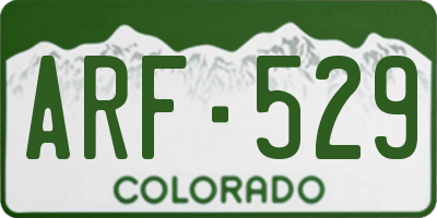 CO license plate ARF529