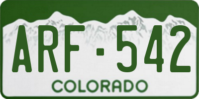 CO license plate ARF542