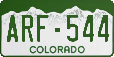 CO license plate ARF544