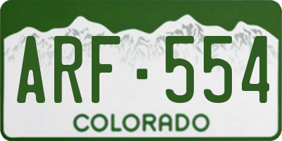 CO license plate ARF554