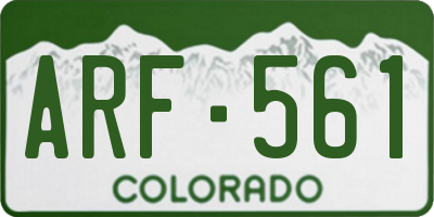 CO license plate ARF561
