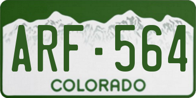 CO license plate ARF564