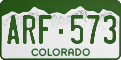 CO license plate ARF573