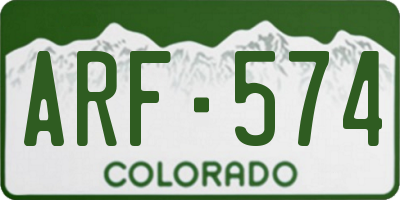 CO license plate ARF574