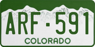 CO license plate ARF591