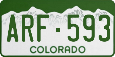 CO license plate ARF593