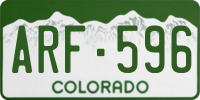 CO license plate ARF596