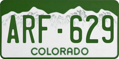 CO license plate ARF629