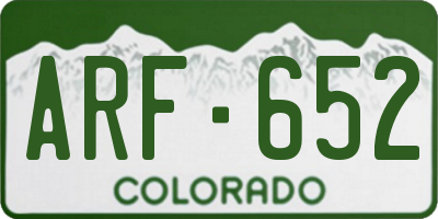 CO license plate ARF652