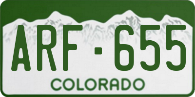 CO license plate ARF655